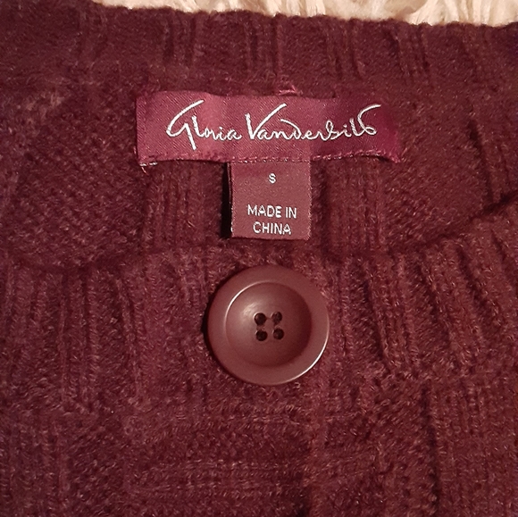 Cable Knit Button Up Sweater, Small - Picture 2 of 8